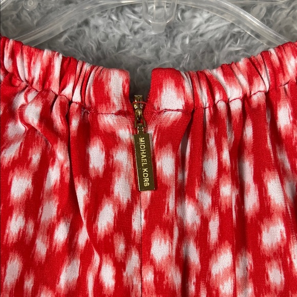 Michael Kors Red and White Midi Dress - Picture 6 of 11